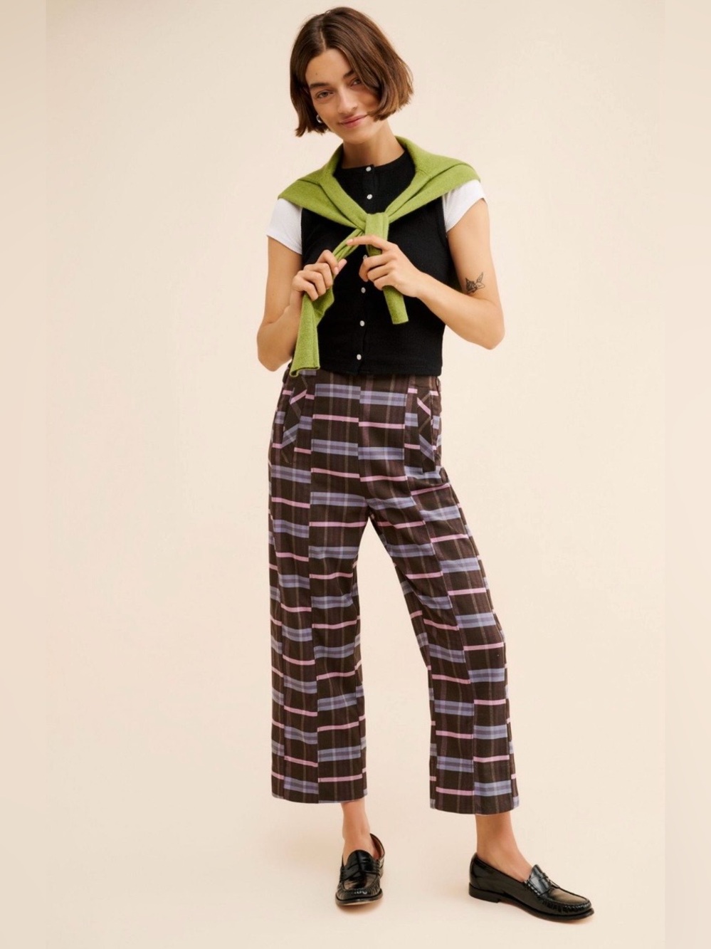 Free People Acadia Printed Trousers Size 12